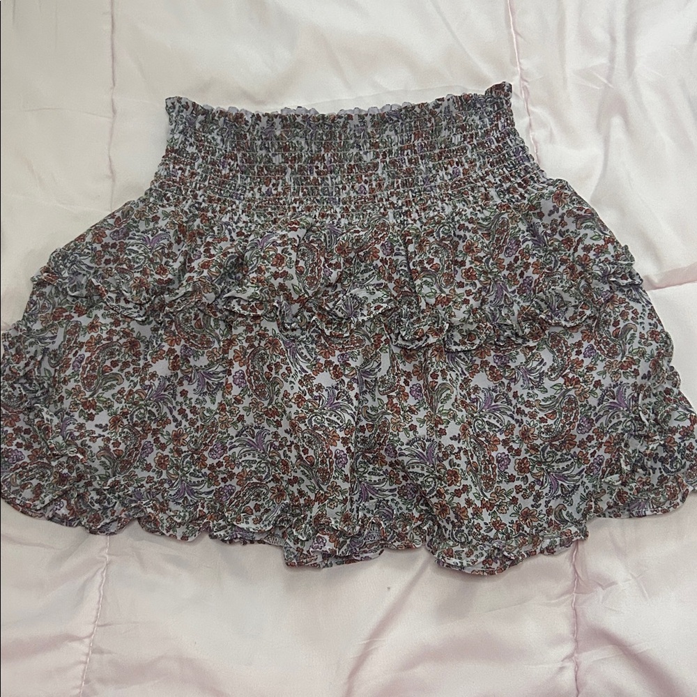 Forever 21 Floral Mini Skirt - Purple and Brown
